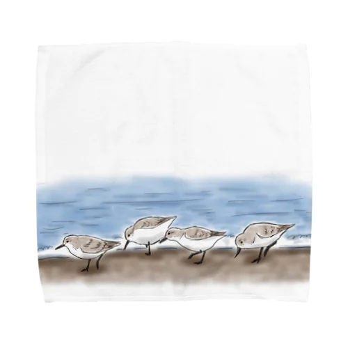 波打ち際のミユビシギ Towel Handkerchief