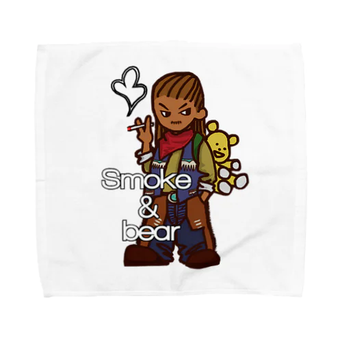 クマを背負ったボヘミアンA Towel Handkerchief