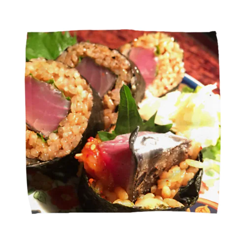 呑み屋ぶち鰹藁焼き巻 Towel Handkerchief