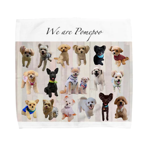We are Pomepoo Lサイズ Towel Handkerchief