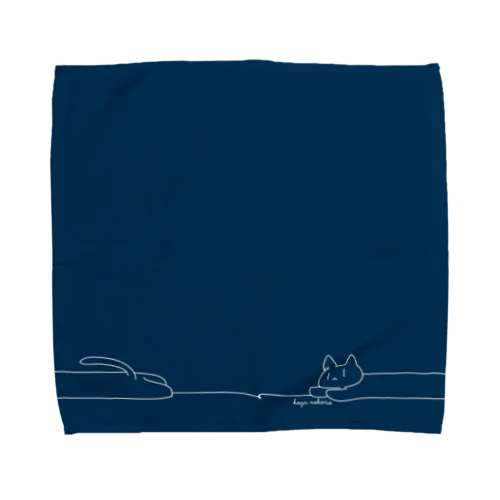 ねこのタオルハンカチL Towel Handkerchief