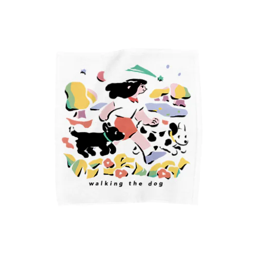 犬たちとお散歩 Towel Handkerchief