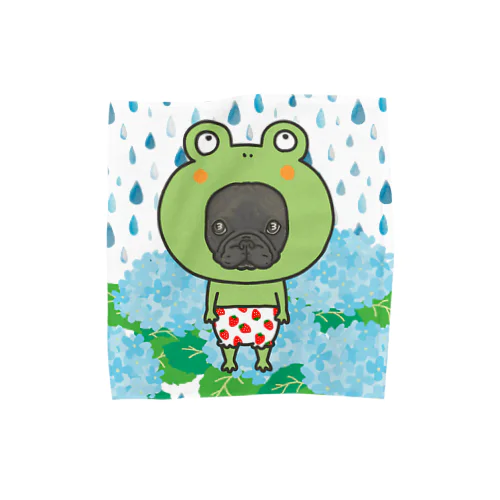 カエルお着替え１０５７号 Towel Handkerchief