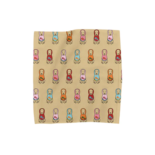 コメリョーシカ（イエロー） Towel Handkerchief