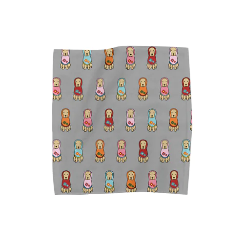 コメリョーシカ（グレー） Towel Handkerchief