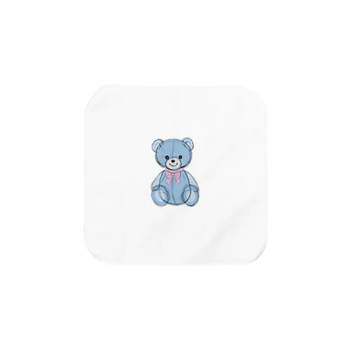 Blue Bear Towel Handkerchief