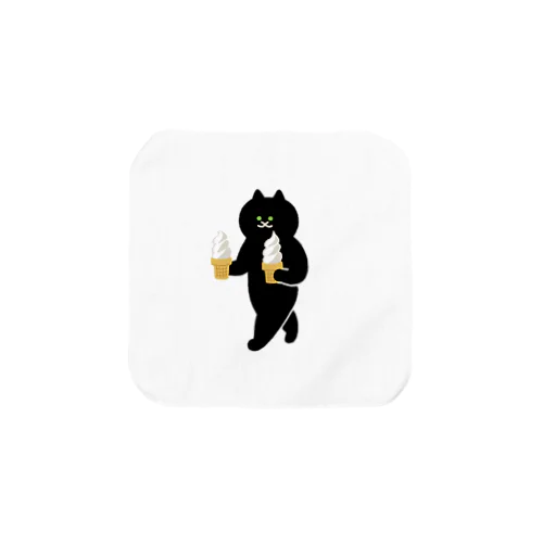 ソフトクリームを急ぎめに運ぶねこ Towel Handkerchief