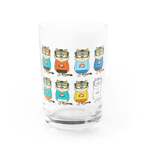 カラフルサーモン虎 Water Glass