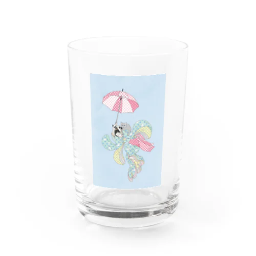 傘じゃ飛べんでしょ... #ねこのきもち Water Glass