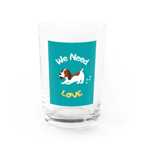 ビーグルLOVE Water Glass