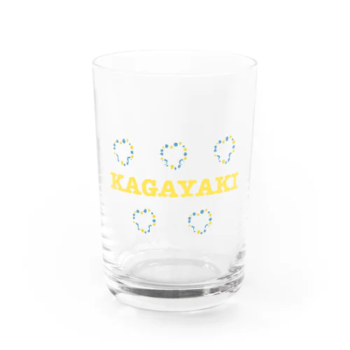 かがやき(ロゴ5つ) Water Glass