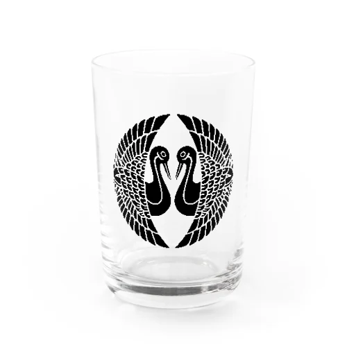 蒲生氏郷/対い鶴/ブラック Water Glass