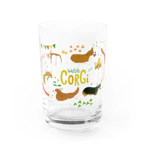 Welsh Corgis! Water Glass