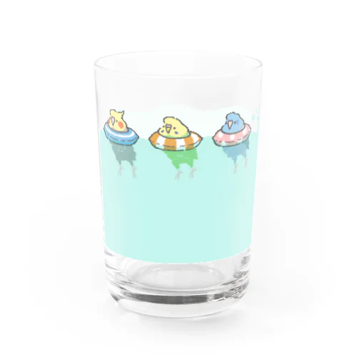 うきわのインコ Water Glass