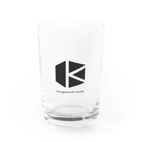 Kubography Black Logo Water Glass
