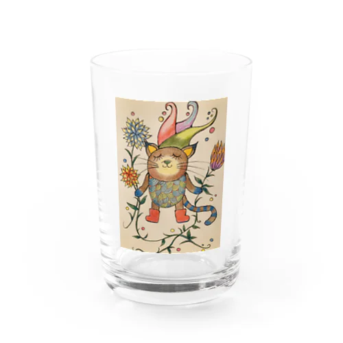 カラフル猫 Water Glass