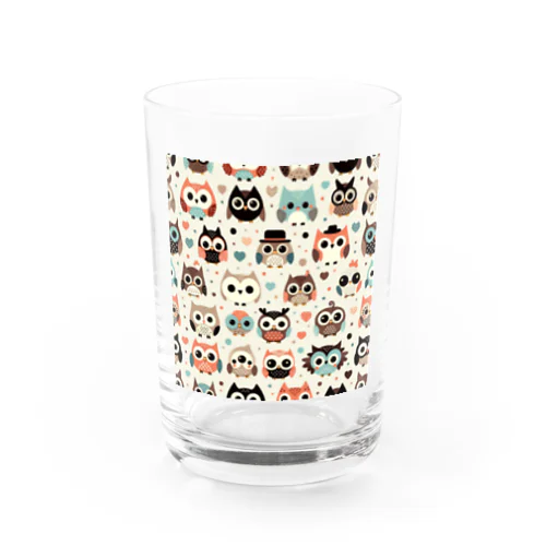 フクロウドット柄 Water Glass