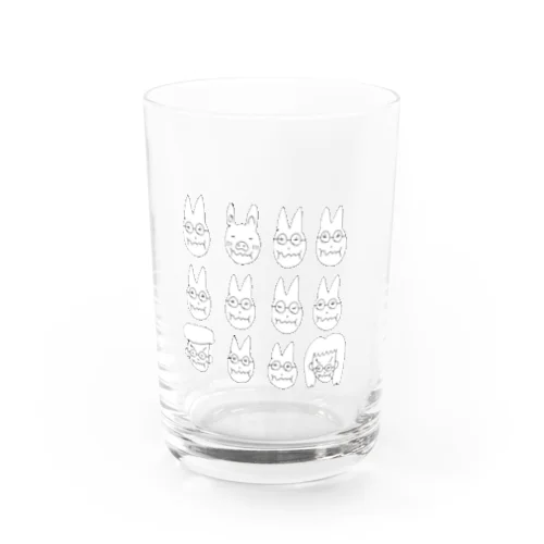 おこってるネコちゃん Water Glass