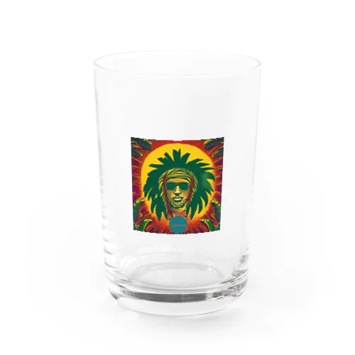 Sun and ReggaeMusic Water Glass