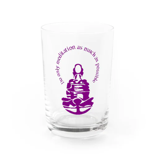 只管打坐h.t.　紫 Water Glass