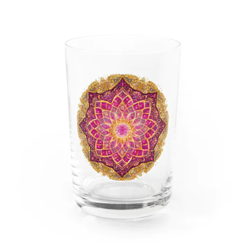 ピンク曼荼羅001 Water Glass