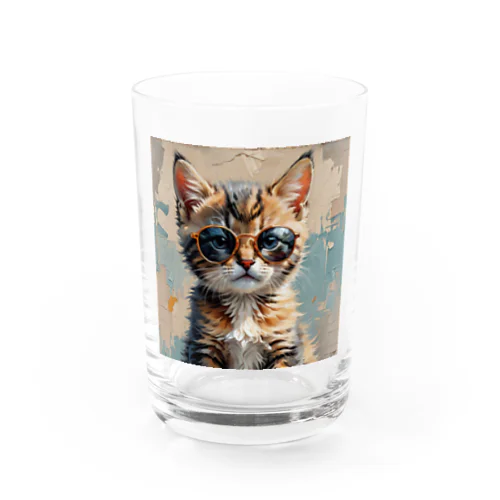 サングラスをかけた子猫 Water Glass