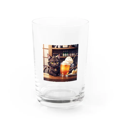 黒猫くんとバタービール Water Glass
