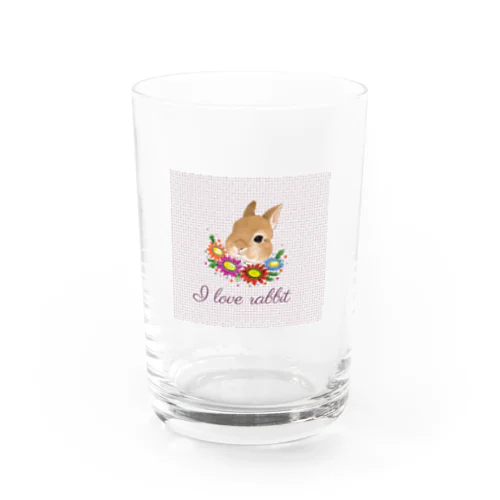 可愛いうさぎさん Water Glass