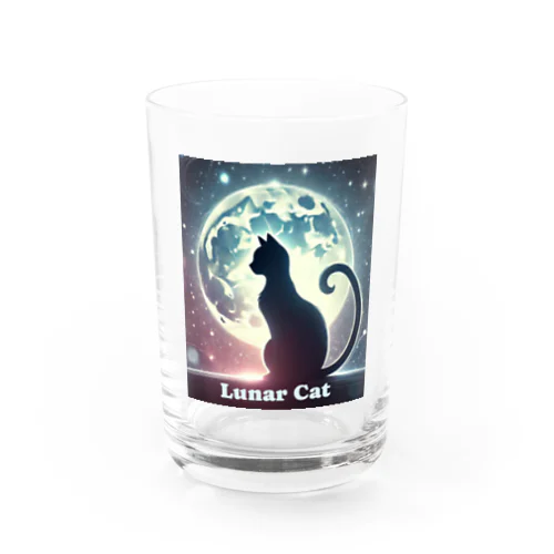 幻想的な猫のシルエット Water Glass