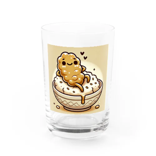 ナットウくん、今日もととのう Water Glass