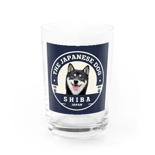 黒柴グッズ_柴-SHIBA-48 Water Glass