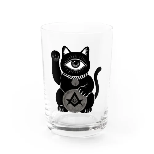 The Masonic Cat Water Glass