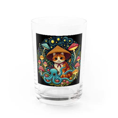 船頭にゃんこは奇妙な川を下る Water Glass