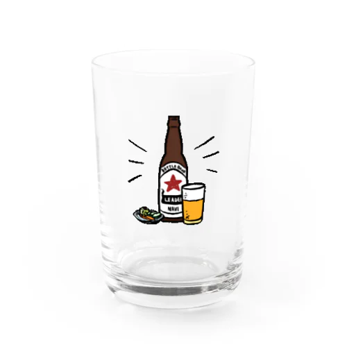 瓶ビール班長の瓶ビールを飲もうよグラス Water Glass