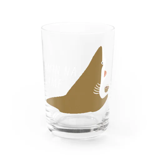 ほっとひと息サメ〈濃いめの地色向け〉  Water Glass