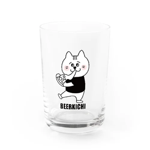 ビアキチくん(ピザ/手描き) グラス Water Glass