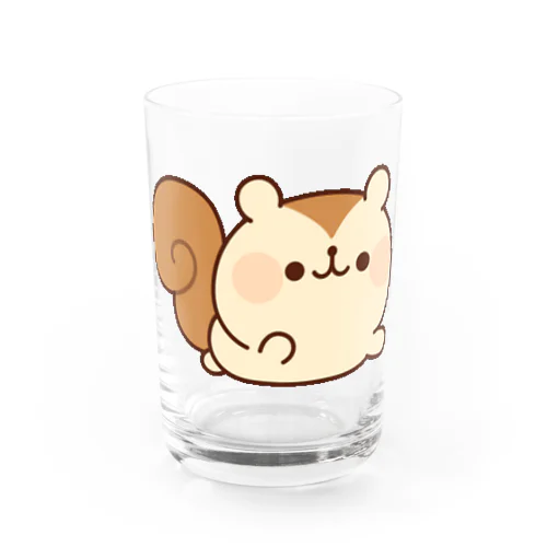 甘えんぼリスさん　ごろんver. Water Glass