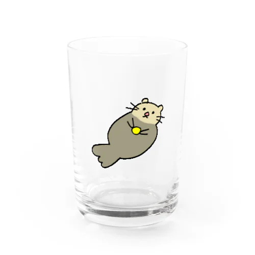 なにかをげっとした らっこ Water Glass
