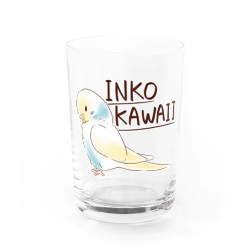インコカワイイ（ちぃちゃん） Water Glass