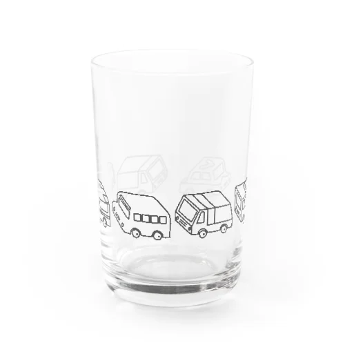 乗り物集合【横並び】 Water Glass