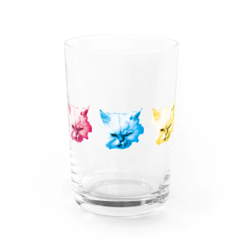 colored cat Water Glass