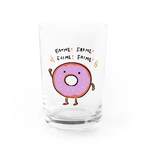 食べてドーナッツ Water Glass