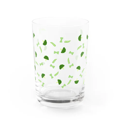 リボンと枝豆とブロッコリーと Water Glass