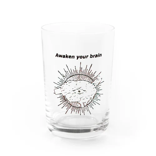 脳を覚醒させよう！黒文字Ver Water Glass