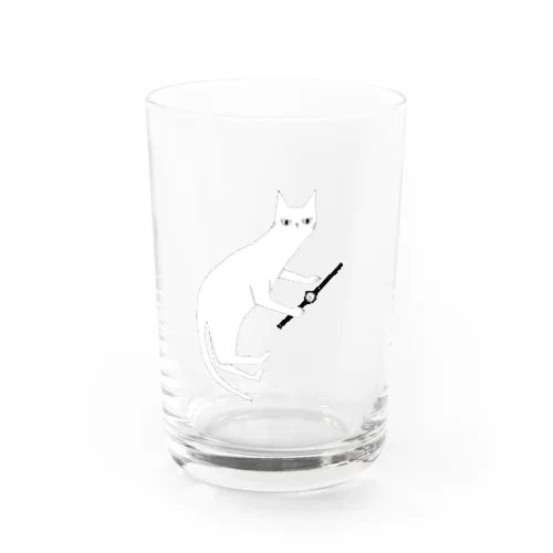 ネコと時計 Water Glass