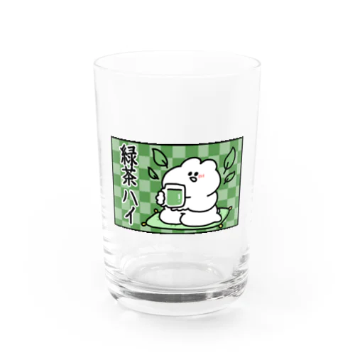 【うさぴっぴ】緑茶がだいすき Water Glass