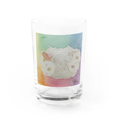 ぴょっこり猫さん Water Glass