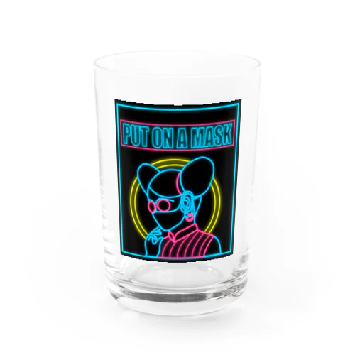 【NEON】PUT ON A MASK(戴上口罩吧)  Water Glass