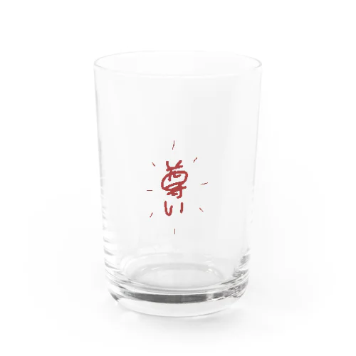 今日も推しが尊い　赤 Water Glass