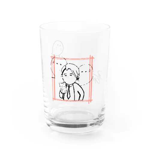 ほろ酔い壱夜とおばけちゃん 紫ver. Water Glass